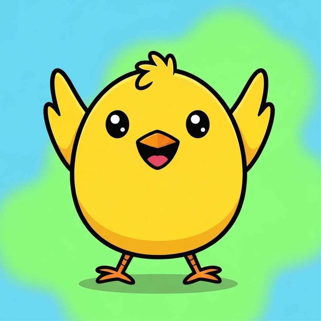 Chircuit the chick celebrating